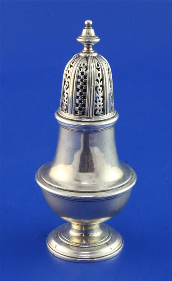 A George I silver sugar caster, 5.5 oz.